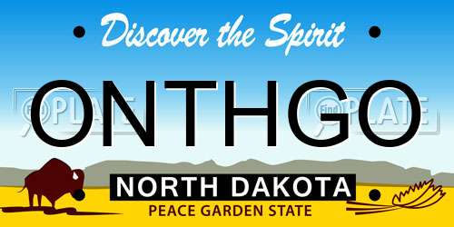 ONTHGO North Dakota License Plate