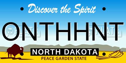 ONTHHNT North Dakota License Plate