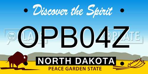 OPB04Z North Dakota License Plate