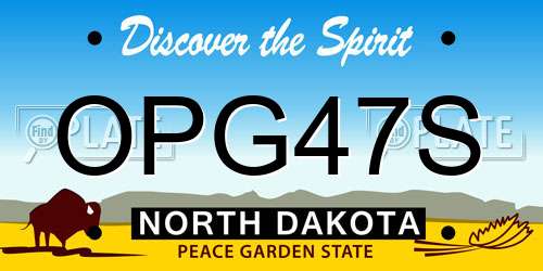 OPG47S North Dakota License Plate