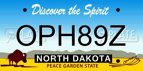 OPH89Z North Dakota License Plate