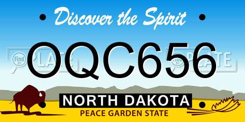 OQC656 North Dakota License Plate