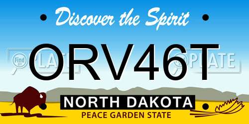 ORV46T North Dakota License Plate