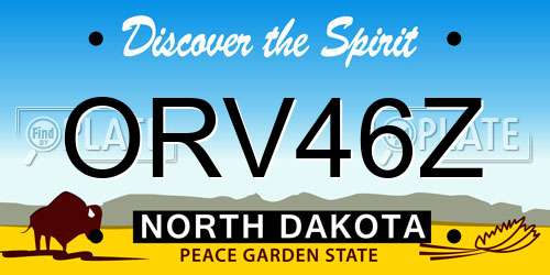 ORV46Z North Dakota License Plate
