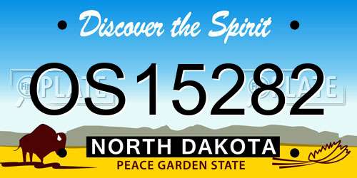 OS15282 North Dakota License Plate