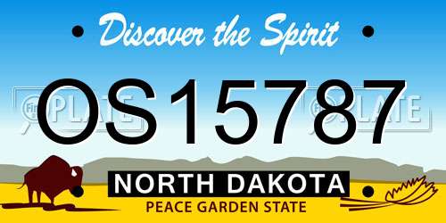 OS15787 North Dakota License Plate