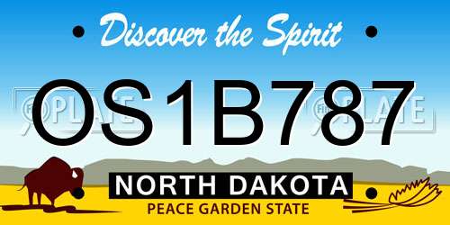 OS1B787 North Dakota License Plate