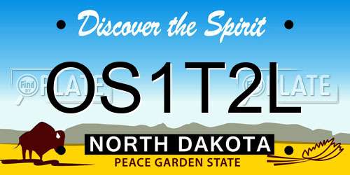 OS1T2L North Dakota License Plate
