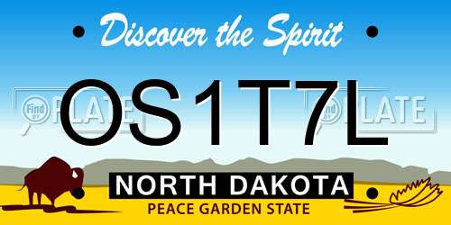 OS1T7L North Dakota License Plate