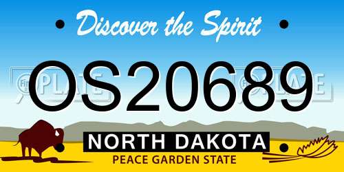 OS20689 North Dakota License Plate