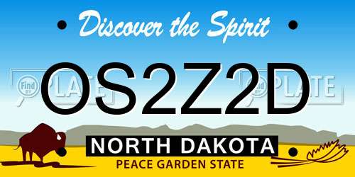 OS2Z2D North Dakota License Plate