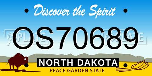 OS70689 North Dakota License Plate