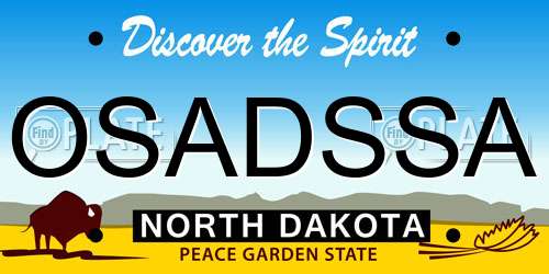 OSADSSA North Dakota License Plate