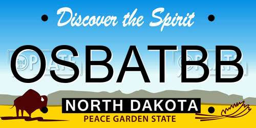 OSBATBB North Dakota License Plate