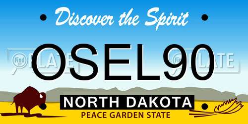 OSEL90 North Dakota License Plate