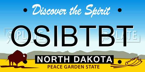 OSIBTBT North Dakota License Plate