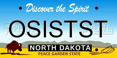 OSISTST North Dakota License Plate