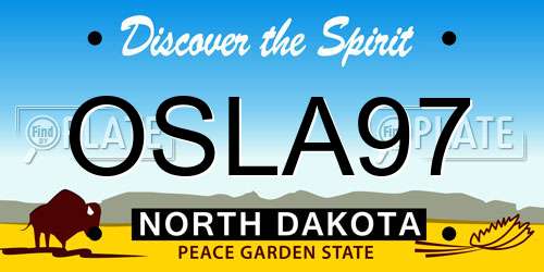 OSLA97 North Dakota License Plate
