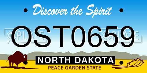 OST0659 North Dakota License Plate