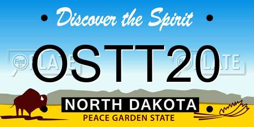 OSTT20 North Dakota License Plate