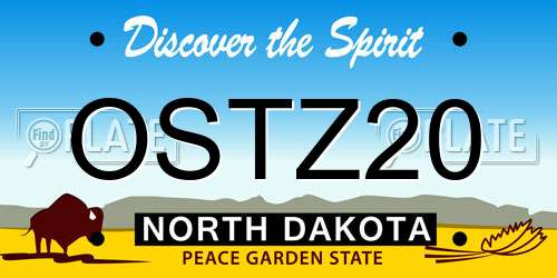 OSTZ20 North Dakota License Plate