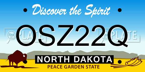 OSZ22Q North Dakota License Plate