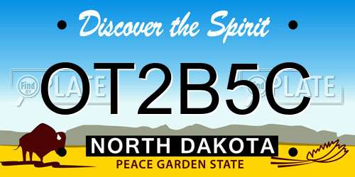 OT2B5C North Dakota License Plate