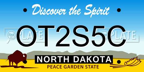 OT2S5C North Dakota License Plate