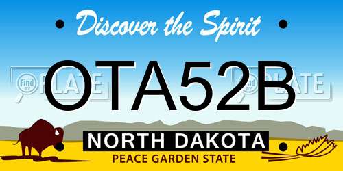 OTA52B North Dakota License Plate