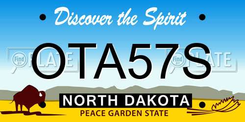 OTA57S North Dakota License Plate