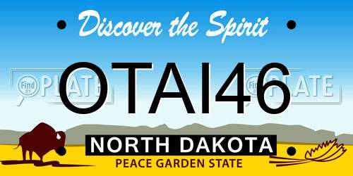 OTAI46 North Dakota License Plate