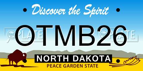 OTMB26 North Dakota License Plate
