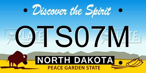 OTS07M North Dakota License Plate