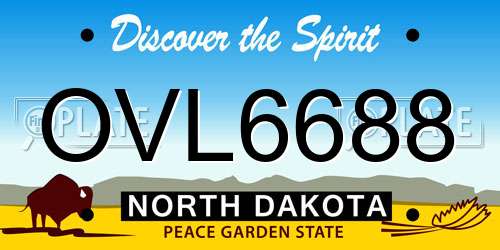 OVL6688 North Dakota License Plate