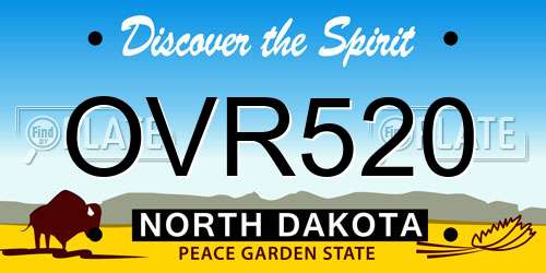 OVR520 North Dakota License Plate