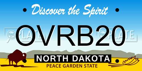 OVRB20 North Dakota License Plate