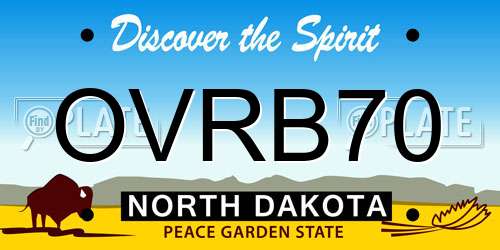 OVRB70 North Dakota License Plate