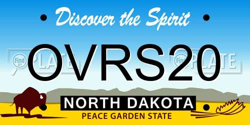 OVRS20 North Dakota License Plate