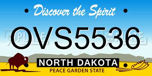 OVS5536 North Dakota License Plate