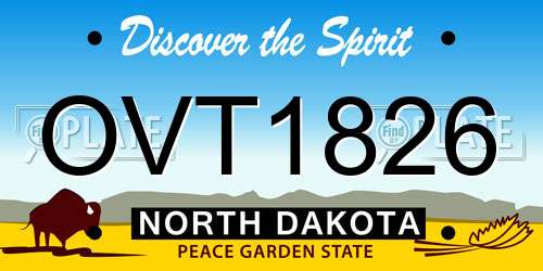 OVT1826 North Dakota License Plate