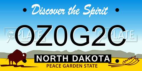 OZ0G2C North Dakota License Plate