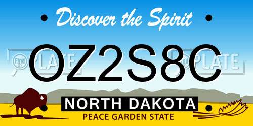 OZ2S8C North Dakota License Plate