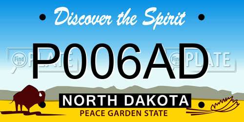 P006AD North Dakota License Plate