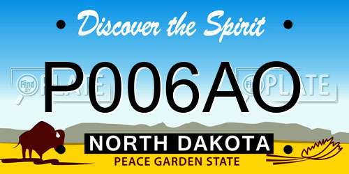 P006AO North Dakota License Plate