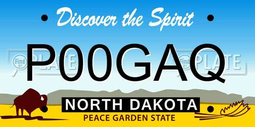 P00GAQ North Dakota License Plate