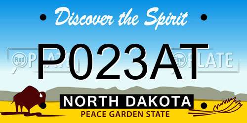 P023AT North Dakota License Plate