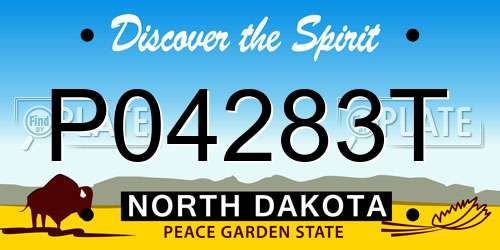 P04283T North Dakota License Plate