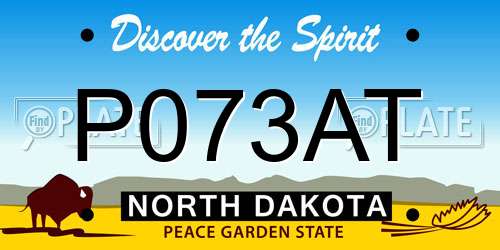 P073AT North Dakota License Plate