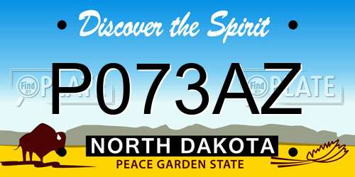 P073AZ North Dakota License Plate