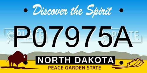 P07975A North Dakota License Plate
